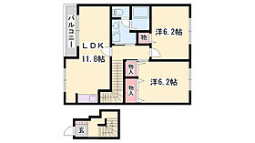 アメニティカスガII  ｜ 兵庫県西脇市高田井町（賃貸アパート2LDK・2階・64.43㎡） その2