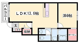 ストーリア浜の宮I  ｜ 兵庫県加古川市別府町新野辺（賃貸アパート1LDK・1階・46.06㎡） その2