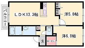 シャーメゾンイケダ  ｜ 兵庫県加古川市尾上町池田（賃貸アパート2LDK・2階・57.14㎡） その2