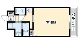 ブルーム土山 5階ワンルームの間取り
