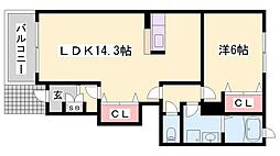 間取図画像 1LDK