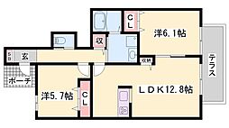 レジデンスコート加西A棟 1階