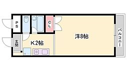 アレックスやしろ 1Kの間取図画像