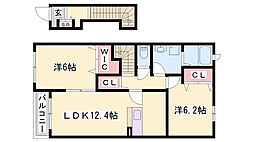 パティオ・ソーレ 2LDKの間取図画像