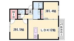 シャーメゾンシアメーセ 2LDKの間取図画像