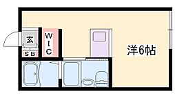 ファレ・安田 1Kの間取図画像