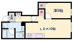 エクセルコートI 1LDKの間取図画像