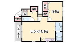 ユートピア 1LDKの間取図画像