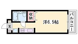 ジュネス北在家1 ワンルームの間取図画像