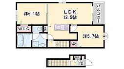 アンソレイエ加古川山手 2階/-
