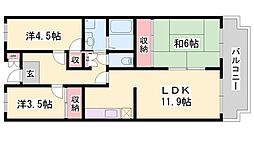 グリーンコーポ 3LDKの間取図画像