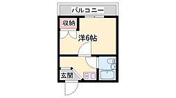 サニープラザ 1Kの間取図画像