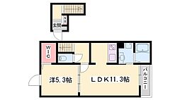 カトレアI 2Kの間取図画像
