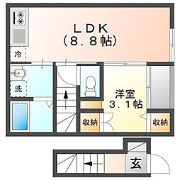 カプラン芝町 2階/-