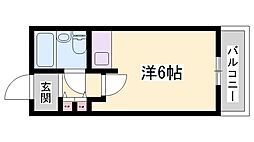 ドミトリー木田 ワンルームの間取図画像