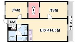 サンコミュニティ 2LDKの間取図画像