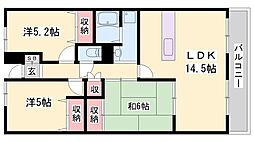 アメニティーコート西明石3号棟 3LDKの間取図画像