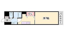 Cornicheポコアポコ明石鍛治屋町三番館 1Kの間取図画像