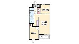 T&Nハピネス 2LDKの間取図画像