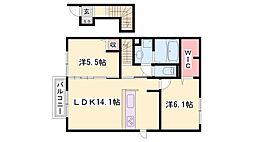 サニーコートM 2LDKの間取図画像