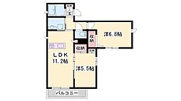 シャーメゾン天文町 2LDKの間取図画像