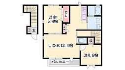 シャーメゾンアメニティ 2LDKの間取図画像