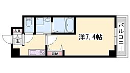 エイチツー西明石 1Kの間取図画像