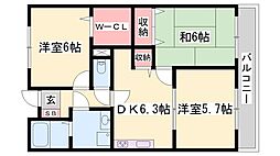 ファミール・サンフジ 3DKの間取図画像