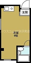 パークサイドハイツ ワンルームの間取図画像