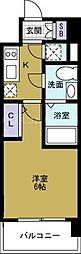エスリード弁天町ベイコート 1Kの間取図画像