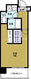 パークヒルズ弁天町Reve 1Kの間取図画像