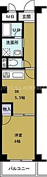 第九柴田ビル 1DKの間取図画像