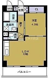 ポートヴィラメイセイ 7階1LDKの間取り