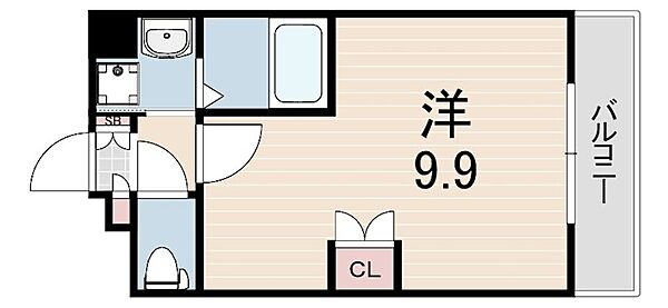 兵庫県西宮市上ケ原二番町(賃貸マンション1R・1階・25.35㎡)の写真 その2