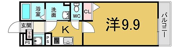 リブリ・尼崎メゾン ｜兵庫県尼崎市長洲東通１丁目(賃貸マンション1K・1階・28.56㎡)の写真 その2