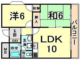 コーポサンルイスII  ｜ 兵庫県尼崎市塚口町４丁目（賃貸マンション2LDK・1階・51.71㎡） その2