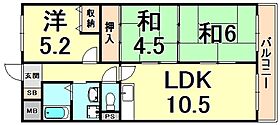 兵庫県西宮市大島町（賃貸マンション3LDK・2階・60.50㎡） その2