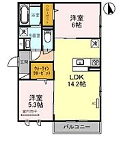 D－room立花  ｜ 兵庫県尼崎市七松町１丁目（賃貸アパート2LDK・2階・58.65㎡） その2