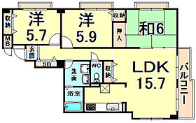 ボンヌール伊丹  ｜ 兵庫県伊丹市安堂寺町６丁目（賃貸マンション3LDK・4階・74.78㎡） その2