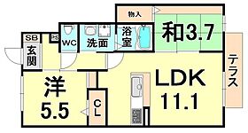 アルモニーアF  ｜ 兵庫県尼崎市田能３丁目（賃貸アパート2LDK・1階・49.17㎡） その2