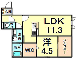 兵庫県西宮市甲子園五番町（賃貸アパート1LDK・3階・41.42㎡） その2