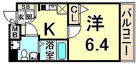 NEW尼崎  ｜ 兵庫県尼崎市長洲西通１丁目（賃貸マンション1K・6階・24.15㎡） その2