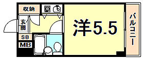 朝日プラザ甲子園  ｜ 兵庫県西宮市今津水波町（賃貸マンション1K・5階・16.09㎡） その2