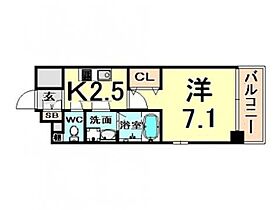 エス・キュート尼崎  ｜ 兵庫県尼崎市長洲本通１丁目（賃貸マンション1K・10階・24.04㎡） その2