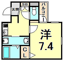 ラ・フォルム西宮北口  ｜ 兵庫県西宮市平木町（賃貸マンション1K・2階・25.38㎡） その2