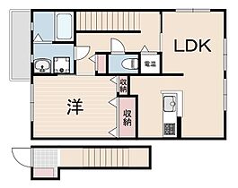 ディアコート名神　D  ｜ 兵庫県尼崎市名神町２丁目（賃貸アパート1LDK・2階・48.08㎡） その2