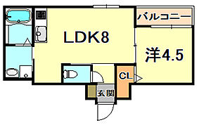 ピュアフィールド東桜木町  ｜ 兵庫県尼崎市東桜木町（賃貸アパート1LDK・2階・31.08㎡） その2