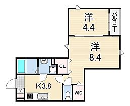 AO開明  ｜ 兵庫県尼崎市開明町１丁目（賃貸アパート2K・3階・37.21㎡） その1