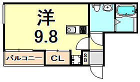 モフレあまがさき弐番館  ｜ 兵庫県尼崎市下坂部１丁目（賃貸アパート1R・2階・25.15㎡） その2