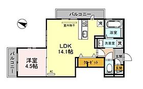 Storch　Burg  ｜ 兵庫県伊丹市鴻池５丁目（賃貸アパート1LDK・3階・45.34㎡） その2